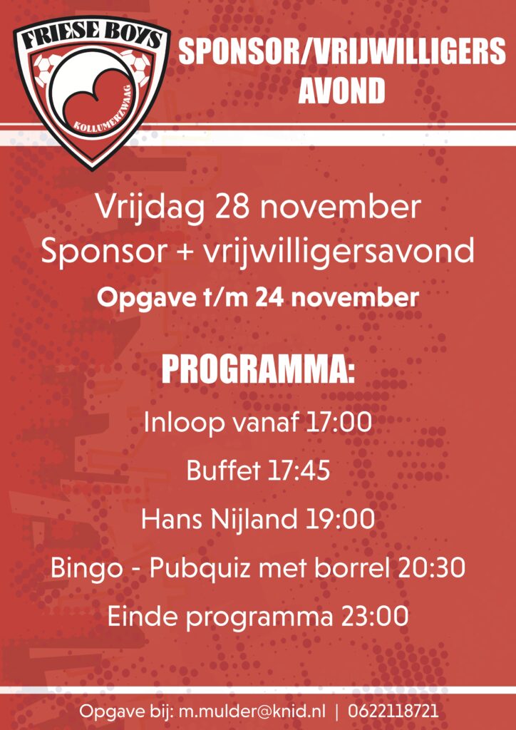 Vrijwilligers en Sponsoravond