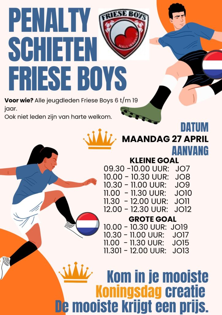 Penaltyschieten Keningsdei 2026 bij Friese Boys